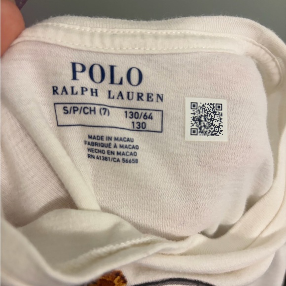 Ralph Lauren Kids White Tee with Polo Bear Graphic - Picture 4 of 4